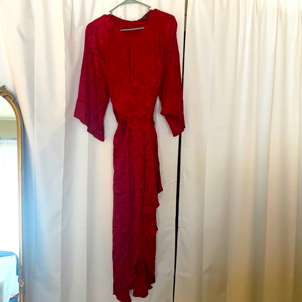Silk Zara Jacquard Midi Dress, worn once